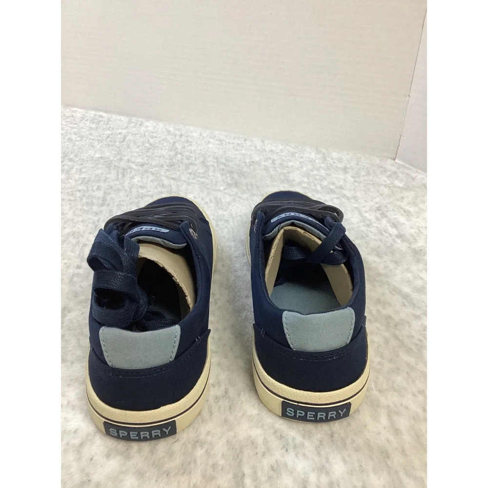 Sperry Mens Striper‎ II LTT SeaCycled Navy Canvas Sneakers STS25435 Size 4.5M